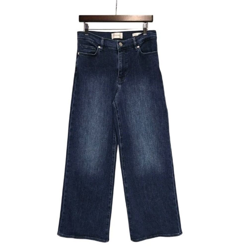 Frame Denim Women's Dark Blue Wide Leg Jeans